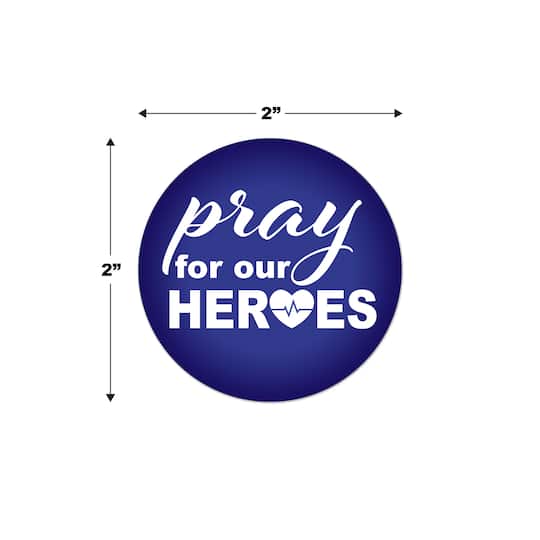 Beistle 2" Pray For Our Heroes Buttons, 6ct.